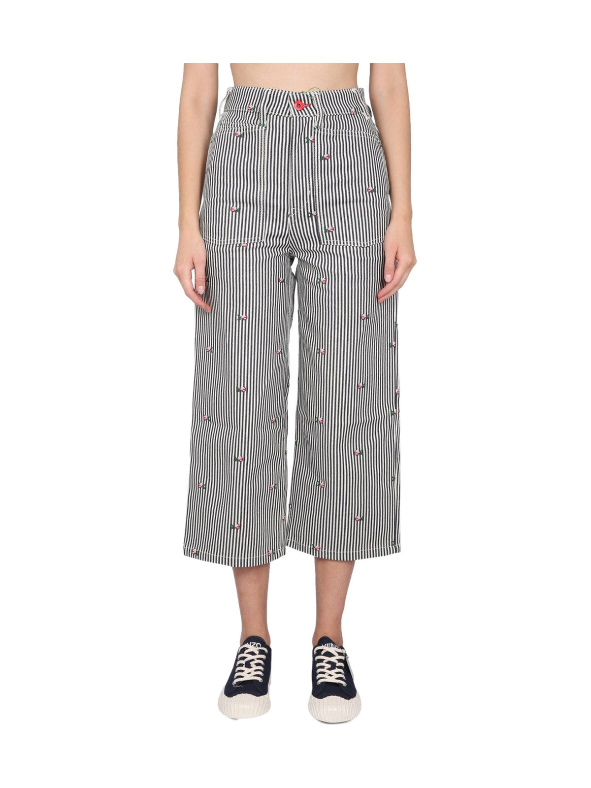 Kenzo Cropped Striped Jeans