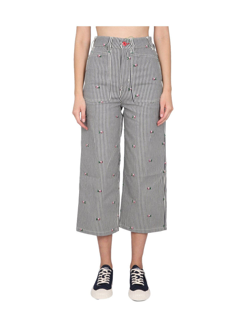 Kenzo Cropped Striped Jeans