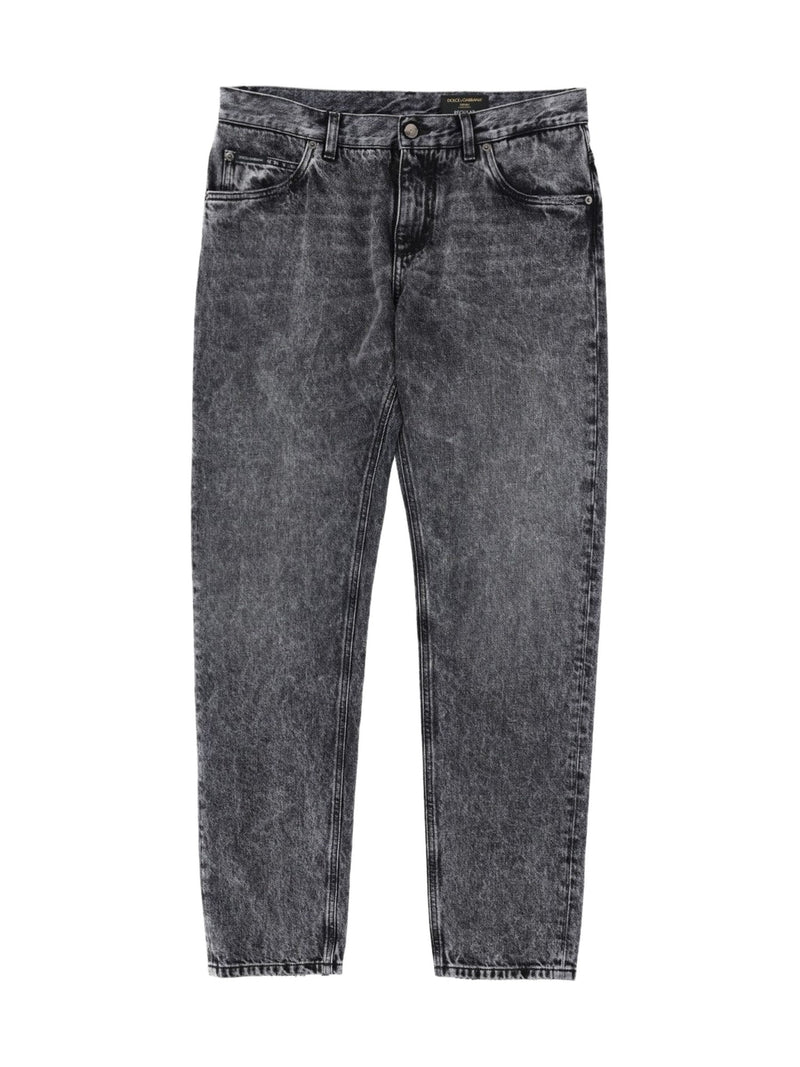 Dolce & Gabbana Straight Jeans in Washed Black