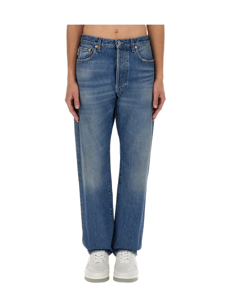 Valentino Straight Jeans with Logo Detail