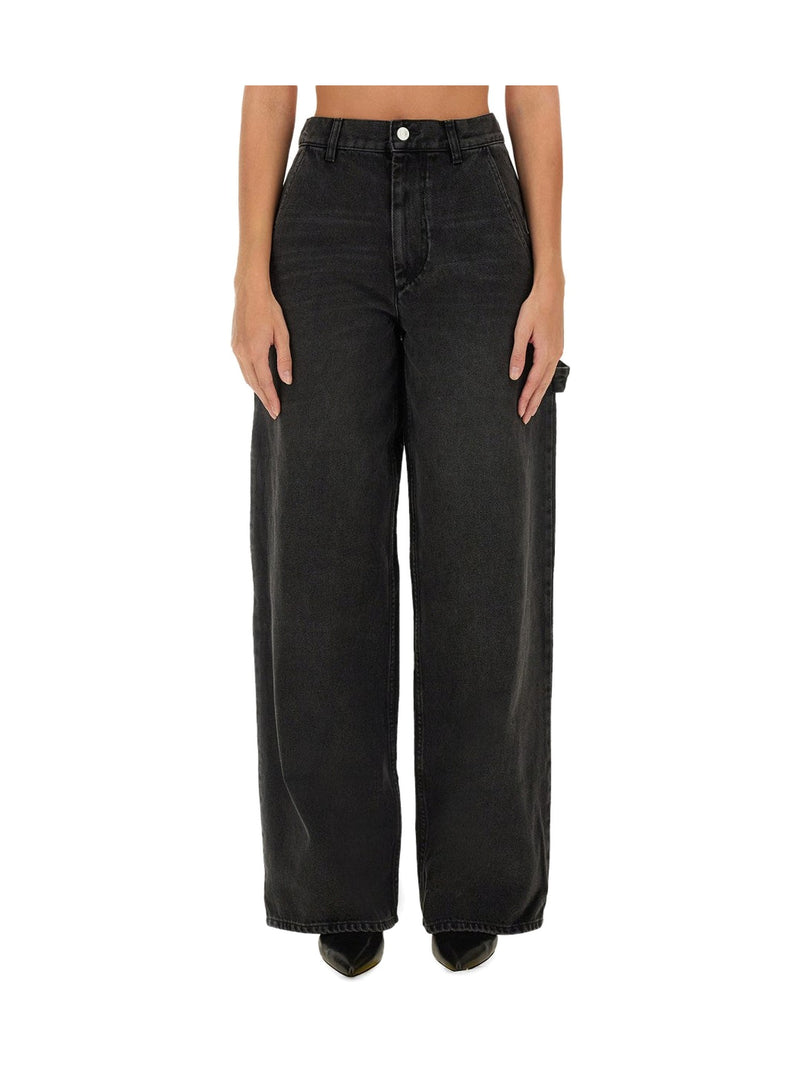 MARANT ÉTOILE Solene Wide Jeans in Black