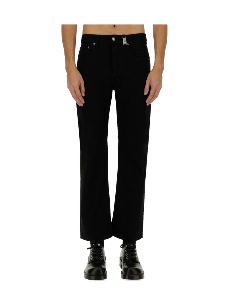 Alexander McQueen Cropped Straight Jeans in Black