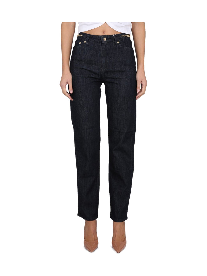 Michael Michael Kors High-Waisted Straight Jeans in Dark Rinse