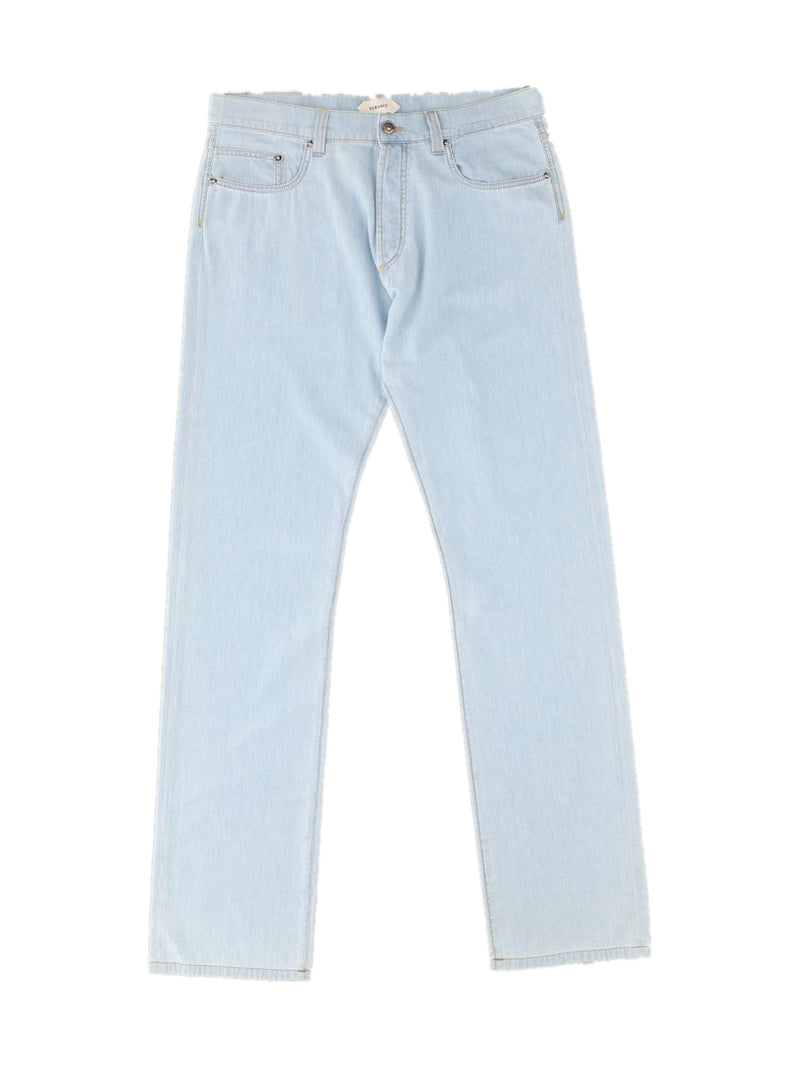 Versace Straight Jeans in Pale Azure