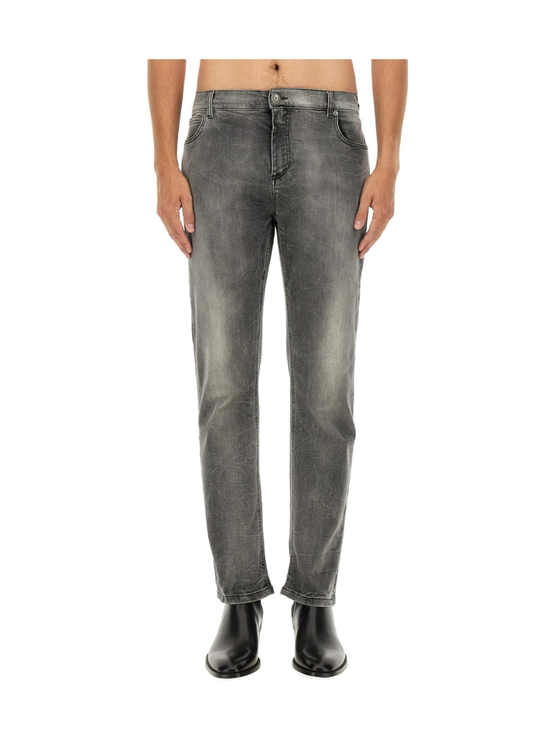 Balmain Regular Fit Jeans in Faded Grey