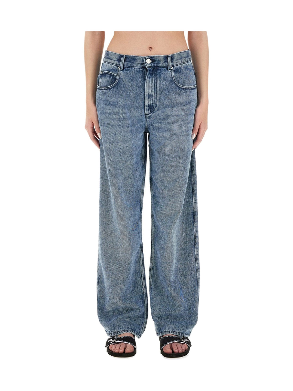 ISABEL MARANT Wide-Leg Jeans in Soft Mid Blue