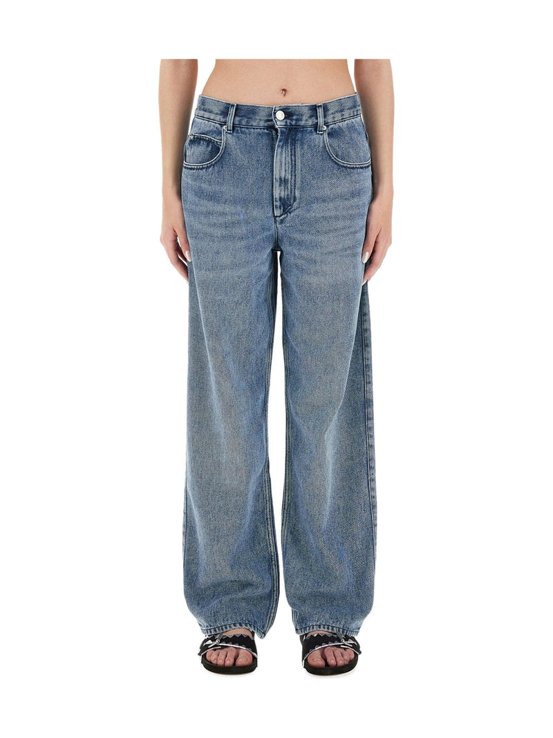 ISABEL MARANT Wide-Leg Jeans in Soft Mid Blue