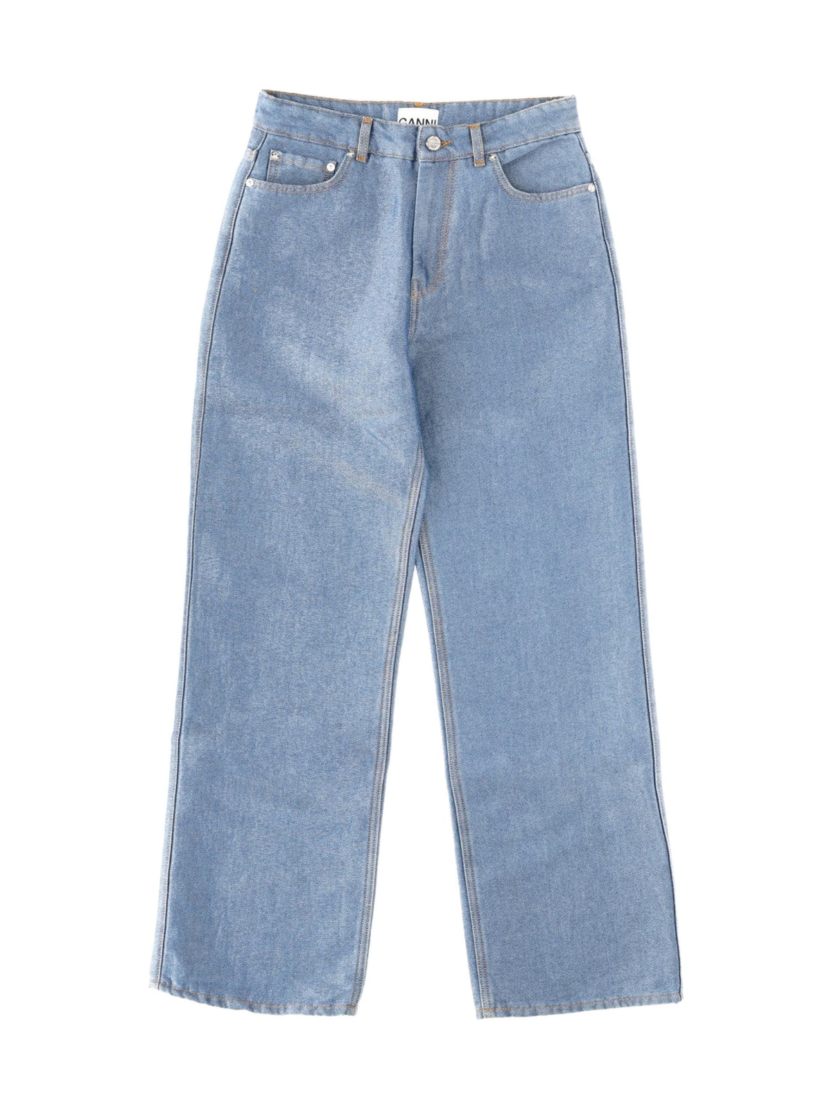 GANNI Wide Jeans in Light Blue