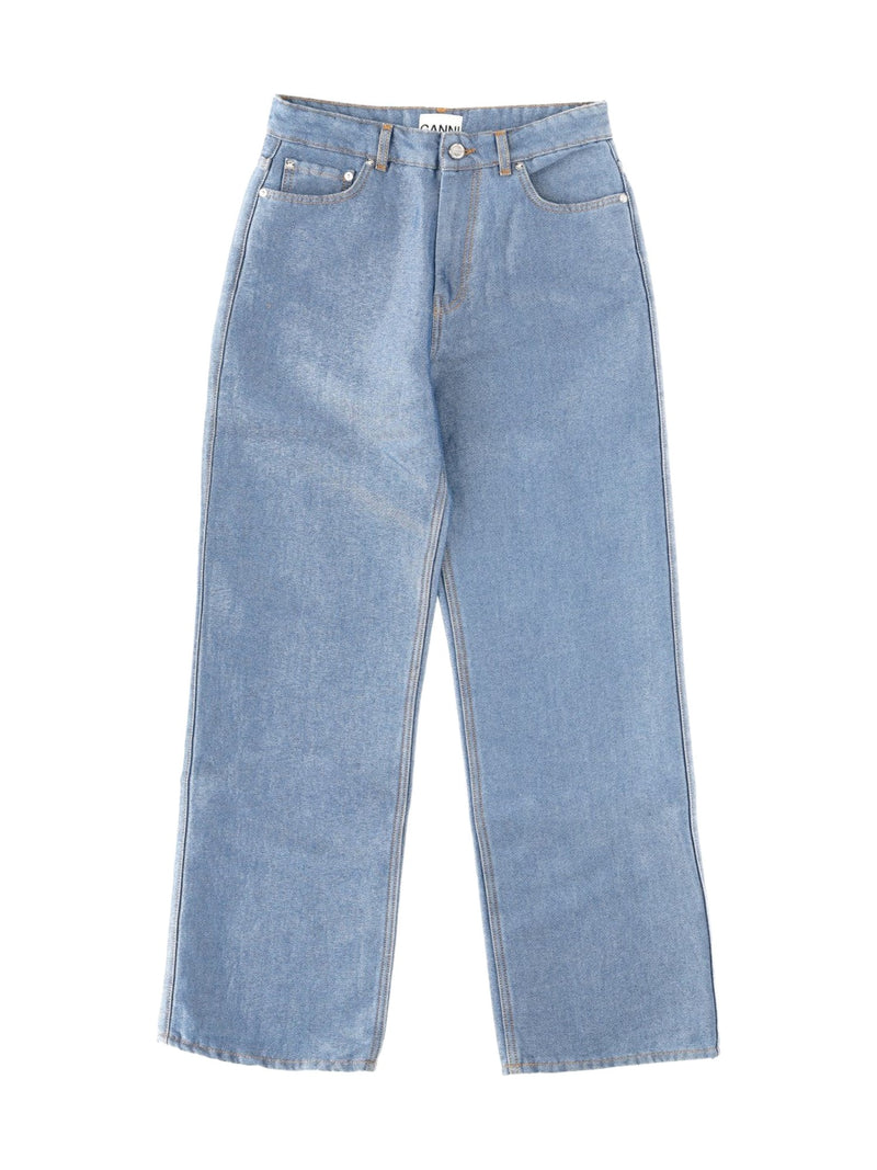 GANNI Wide Jeans in Light Blue