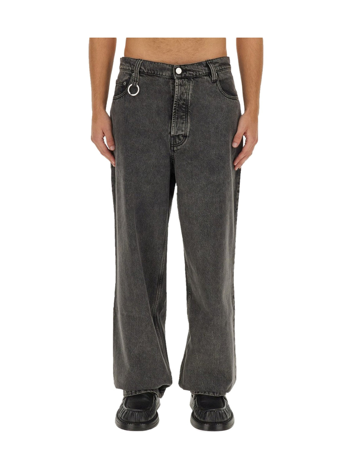 Études Studio Wide Leg Jeans in Washed Black