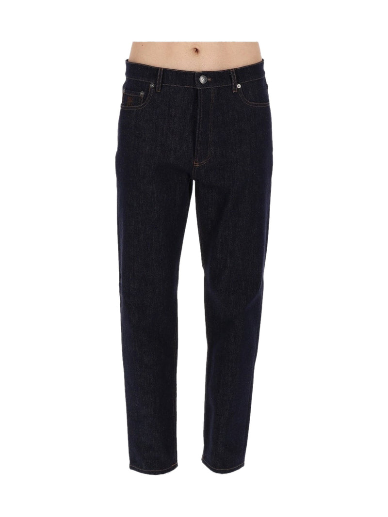 Brunello Cucinelli Straight Jeans in Dark Rinse