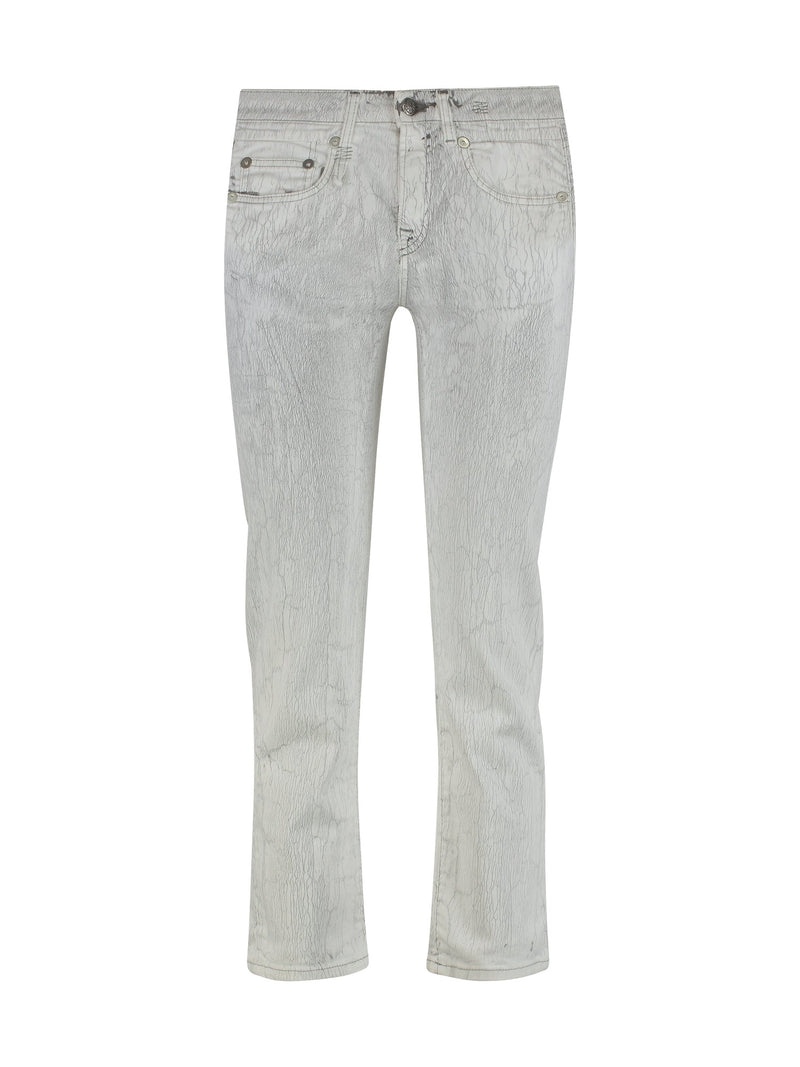 R13 Straight Jeans in Pale Grey
