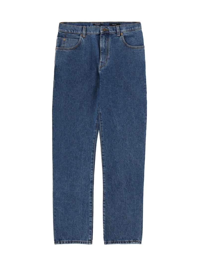 Balmain Regular Straight Jeans in Mid Blue