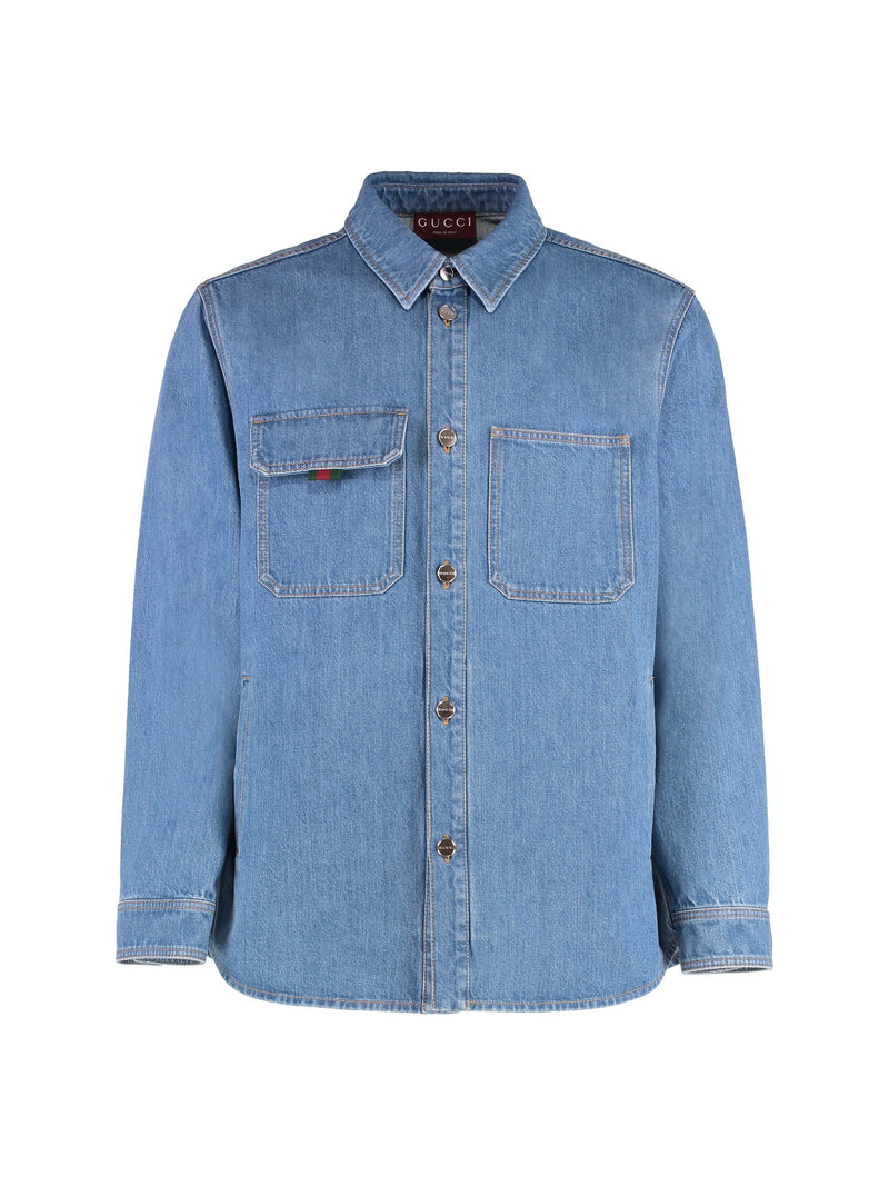 Gucci Denim Shirt in Light Blue