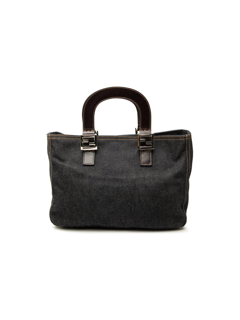 FENDI Denim Twins Tote Bag (Pre-Owned)
