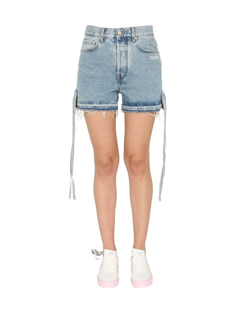 OFF-WHITE Tie-Side Denim Shorts