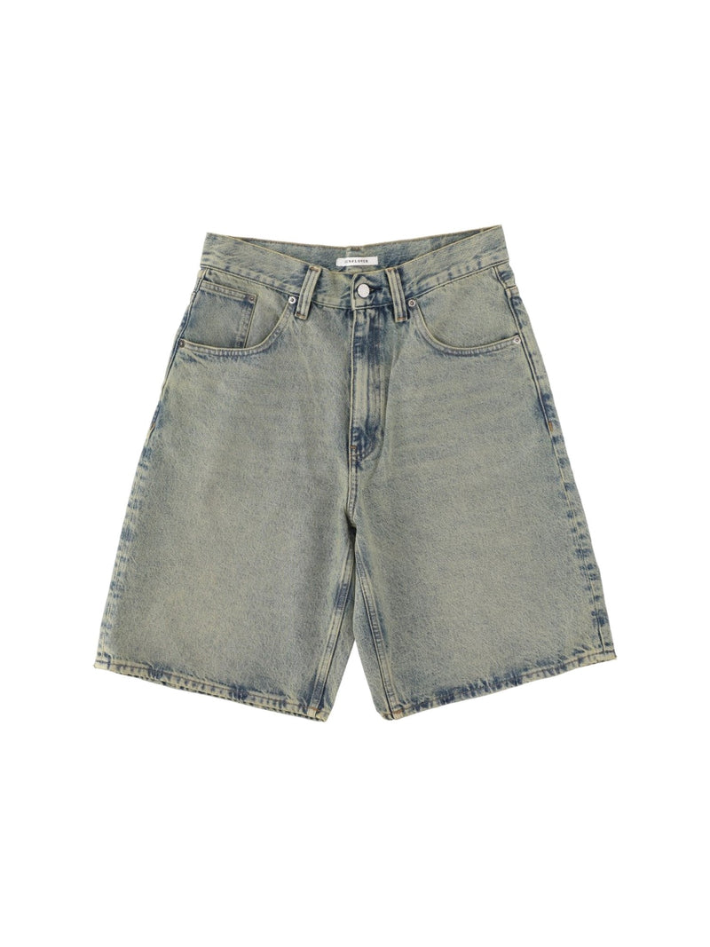 Sunflower Wide Denim Shorts in Dirty Wash