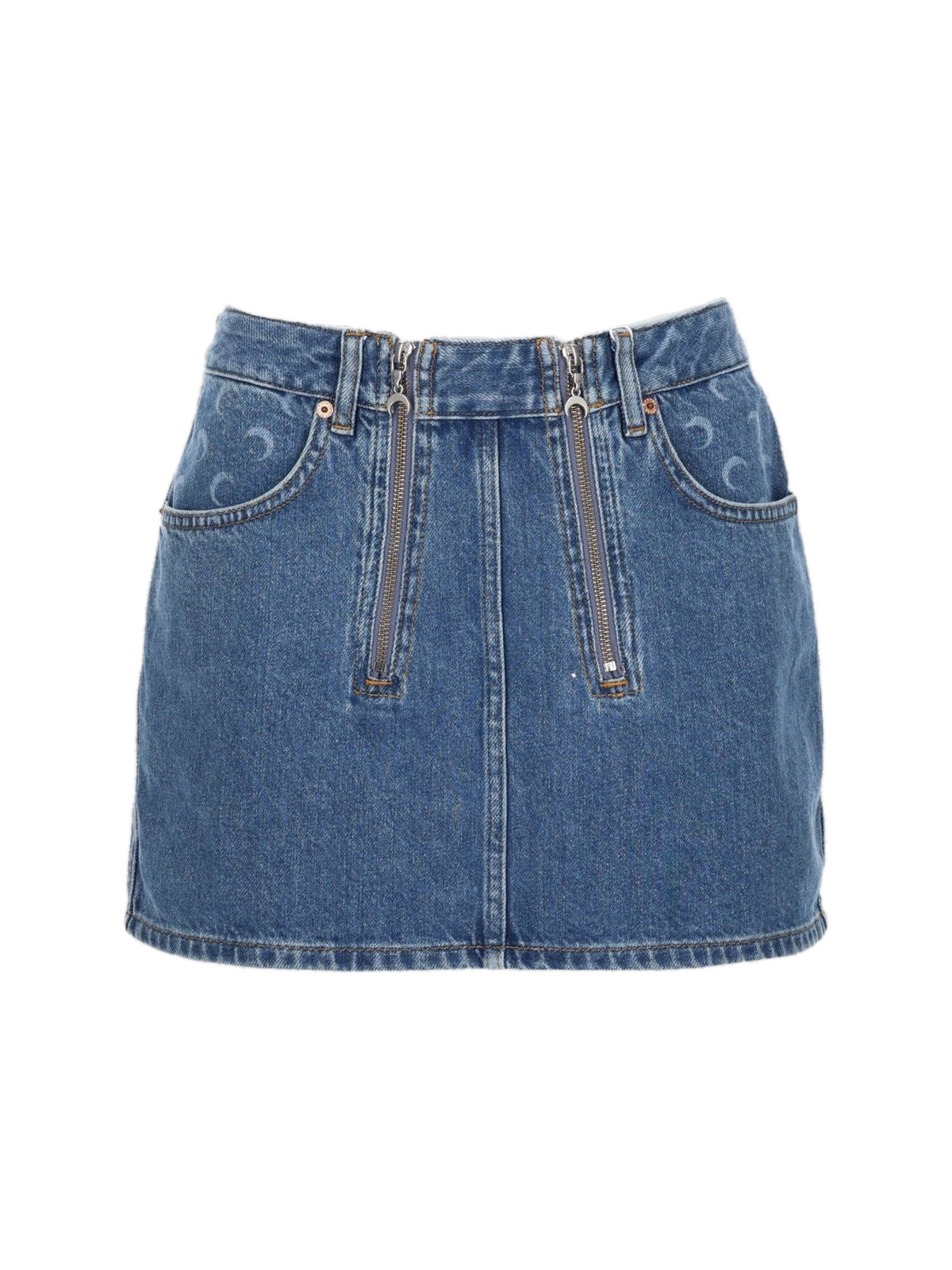 Marine Serre Moon Mini Skirt with Zips