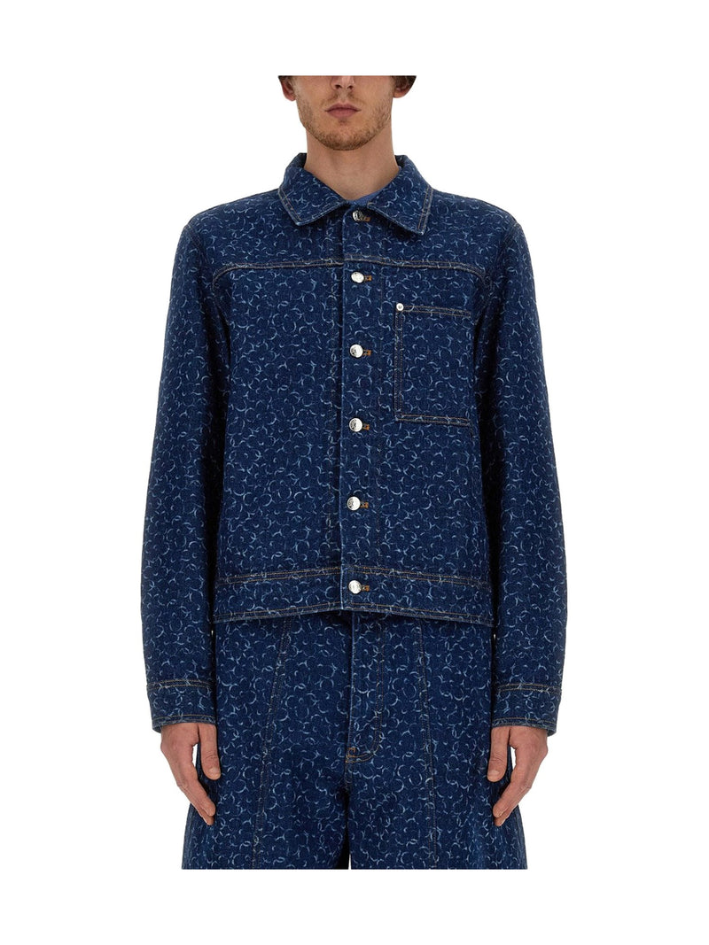 Maison Kitsuné Printed Denim Jacket