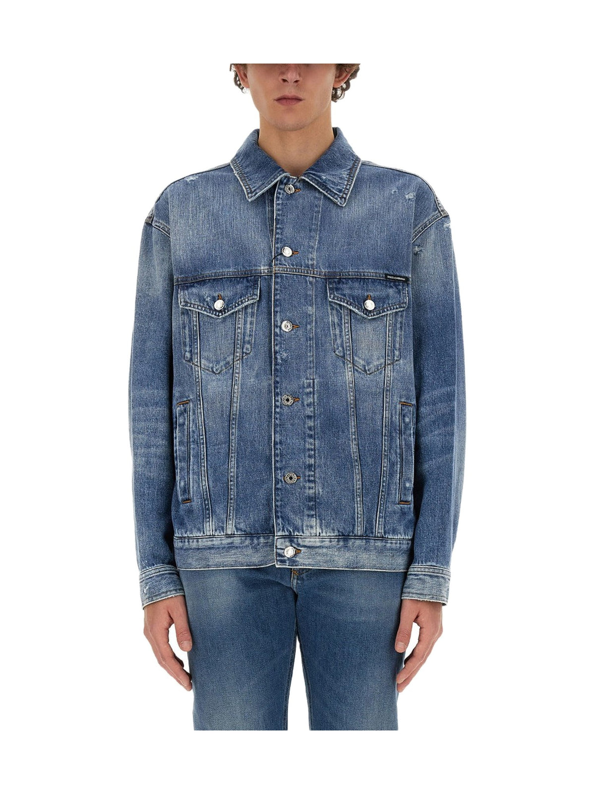 Dolce & Gabbana Oversized Denim Shirt in Vintage Blue