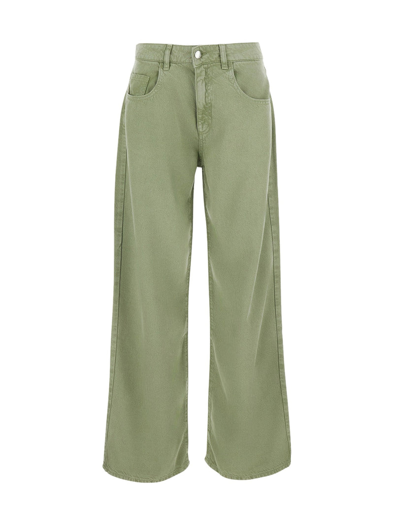ICON DENIM Wide Jeans in Bleached Green