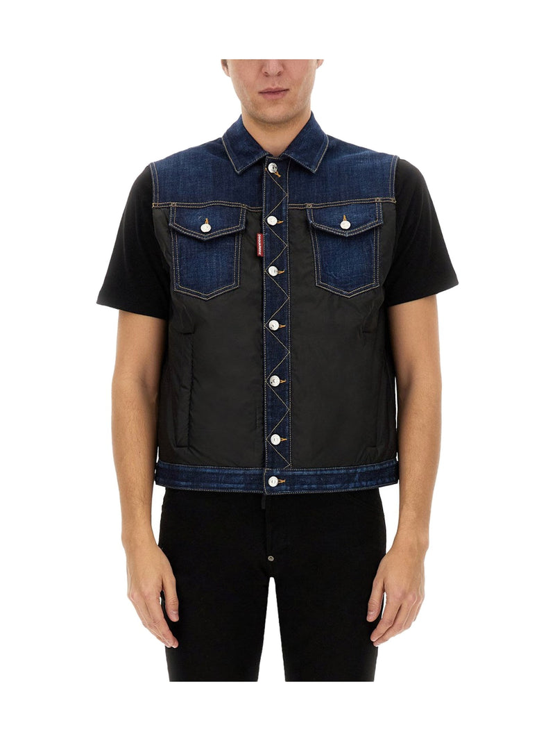 DSQUARED2 Denim Puffer Vest