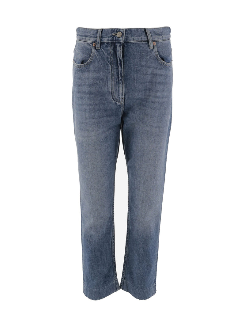 Valentino Straight Jeans in Washed Grey-Blue