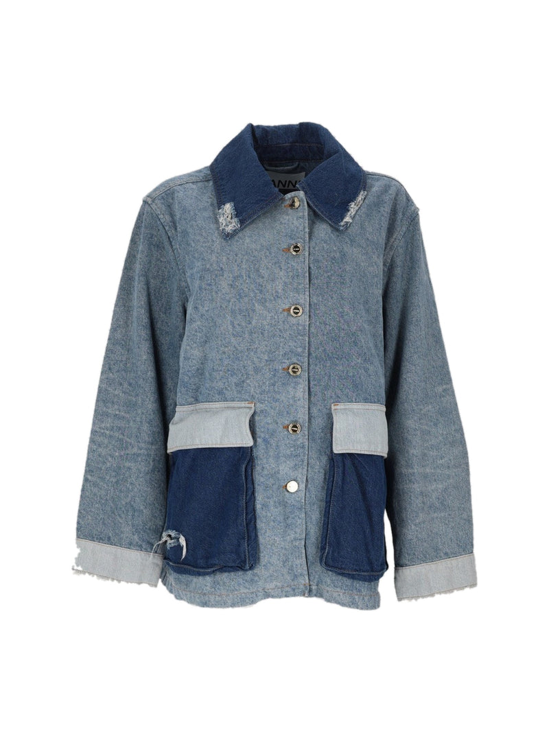 GANNI Patchwork Denim Jacket