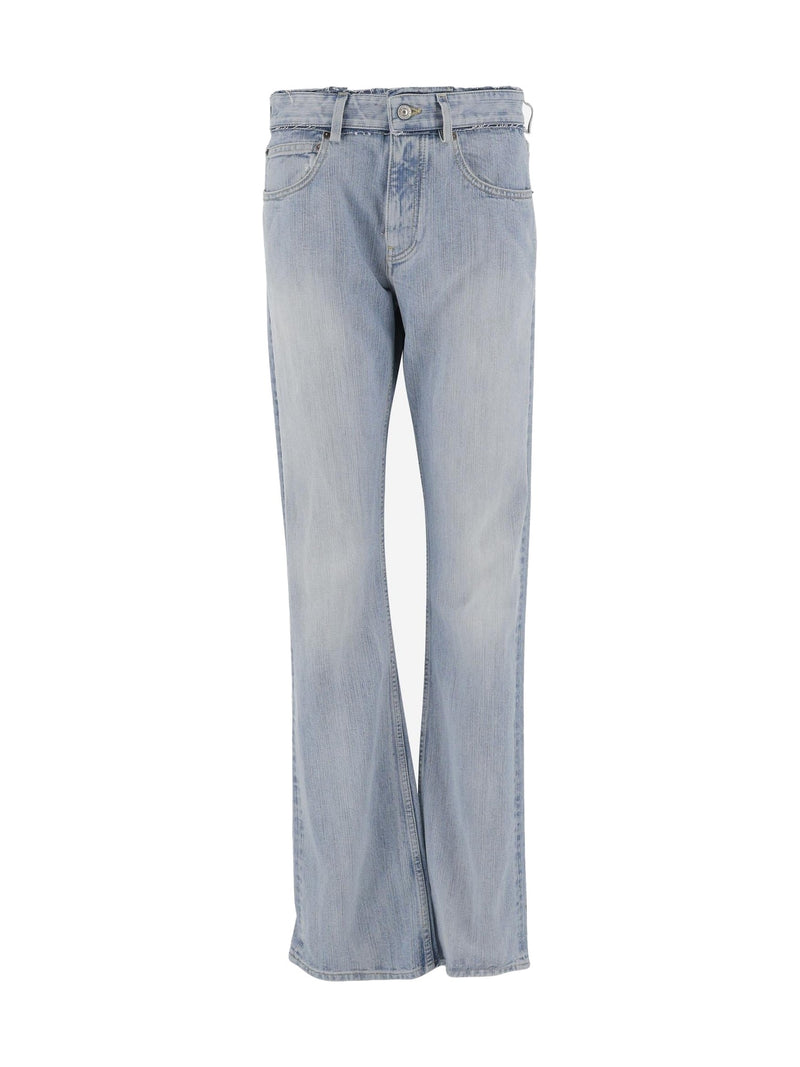 Balenciaga Low-Rise Flare Jeans in Light Blue