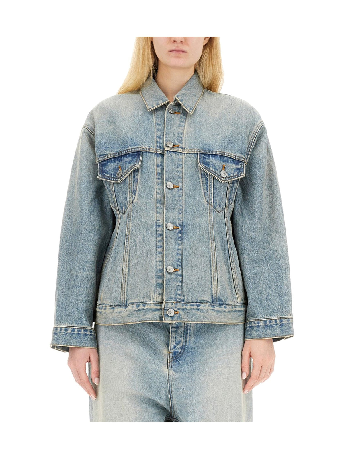 Balenciaga Hourglass Denim Jacket