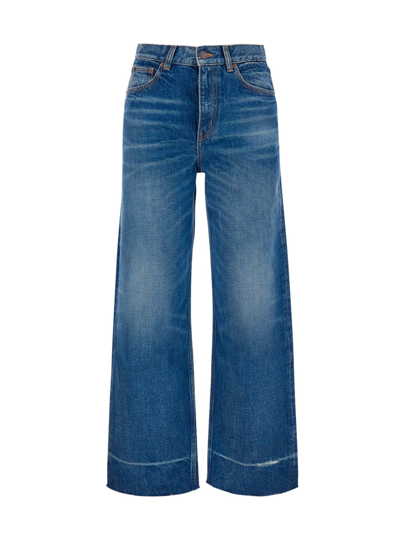 Chloé Wide Jeans with Raw Hem