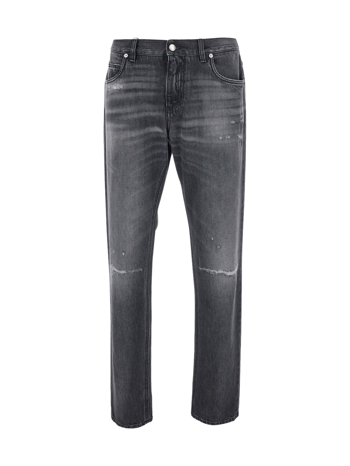 Dolce & Gabbana Slim Ripped Jeans in Faded Grey