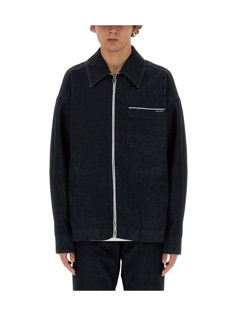 Dolce & Gabbana Selvedge Denim Zip Blouson