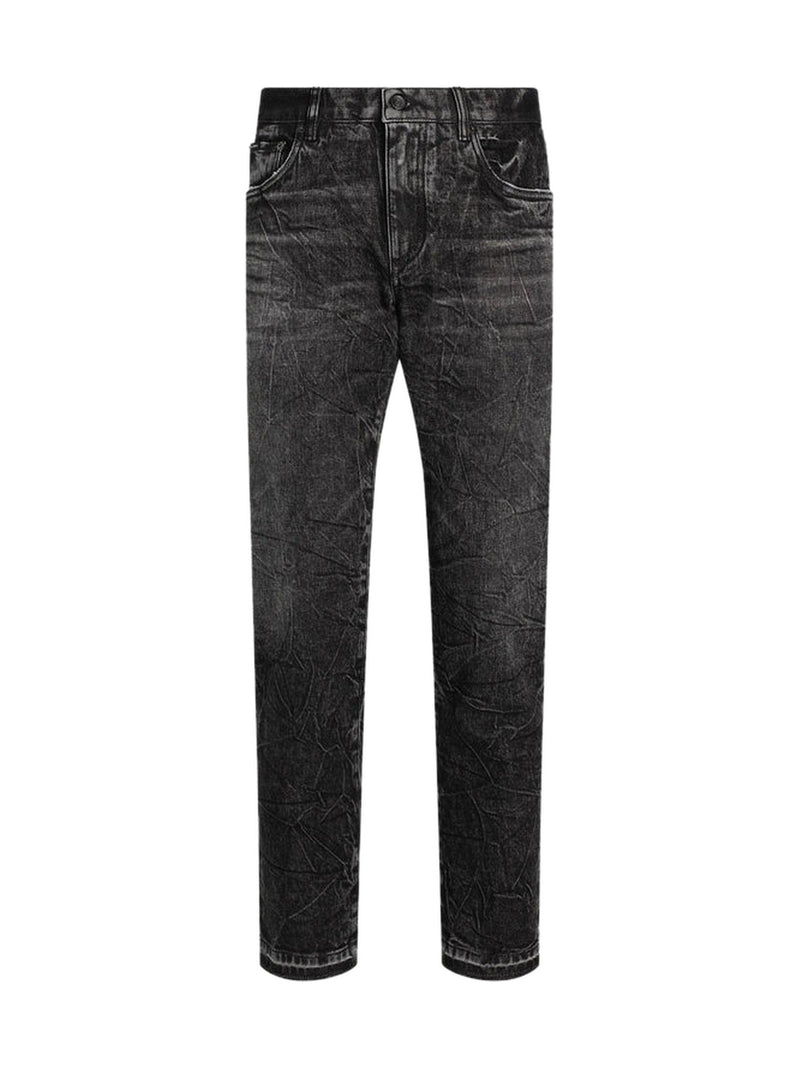 Dolce & Gabbana Slim Denim Shorts in Black
