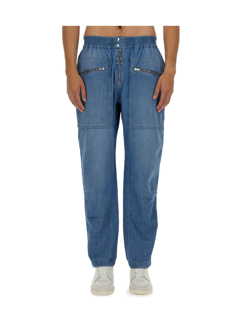 ISABEL MARANT Elastic-Waist Denim Trousers