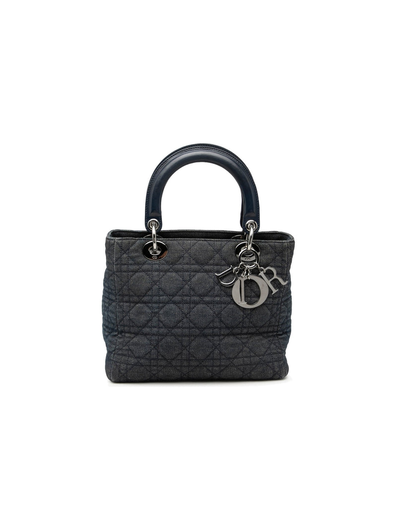 DIOR Lady Dior Denim Cannage Bag (Pre-Owned)