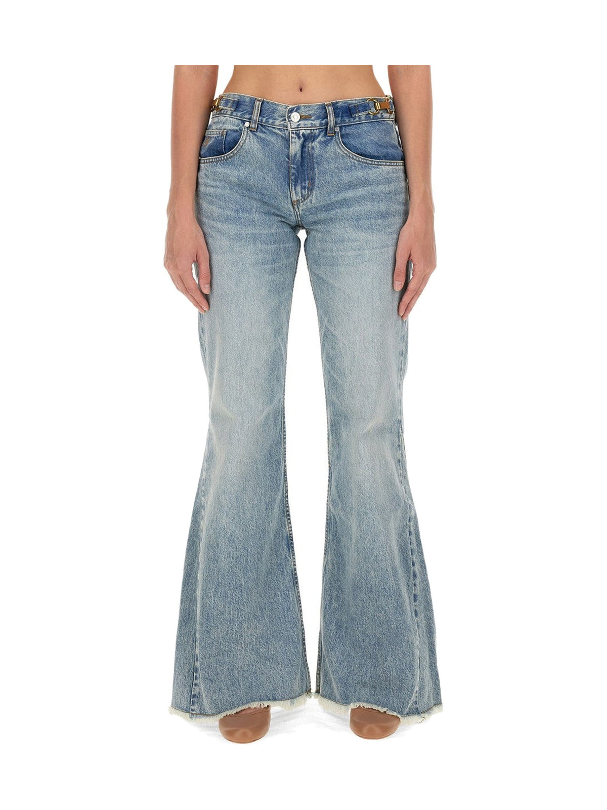 Stella McCartney Flare Jeans in Light Vintage Blue