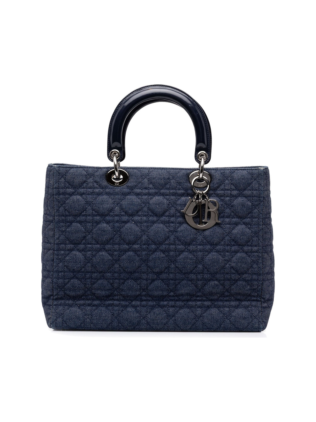 DIOR Denim Cannage Satchel (Pre-Owned)