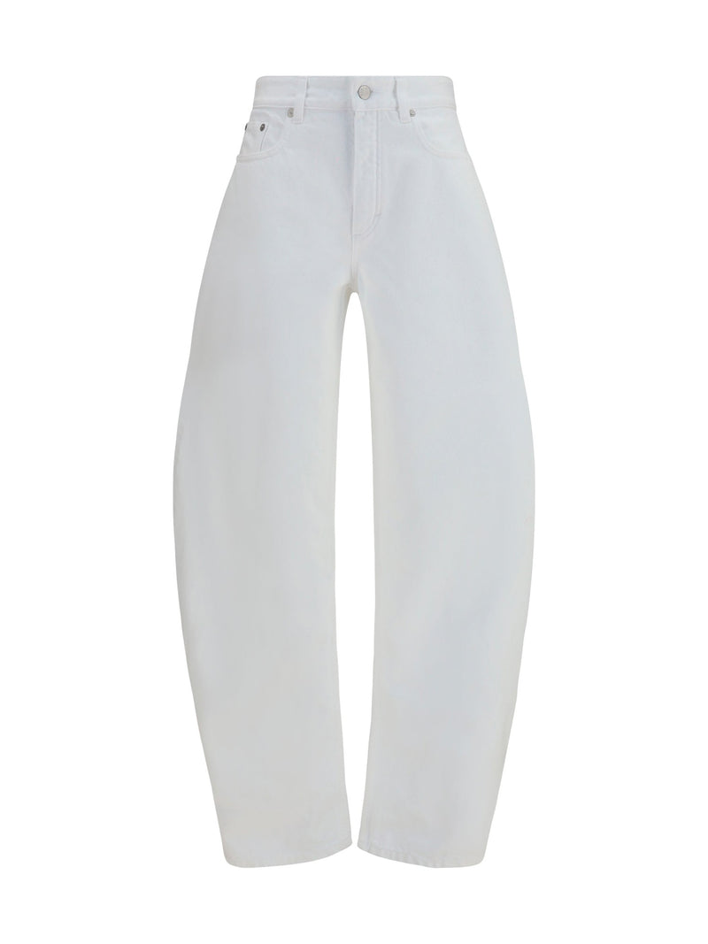 Alaïa Jeans Barrel White Denim