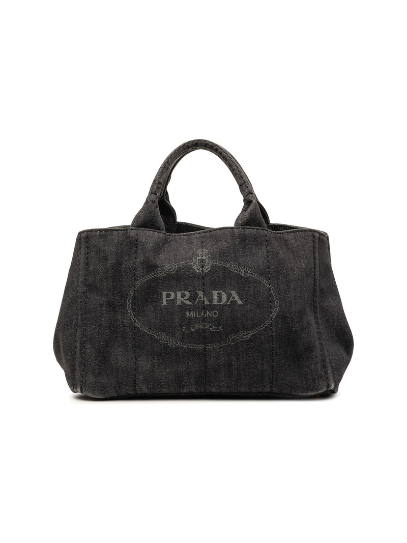 Prada Satchel Canapa Denim (Pre-Owned)
