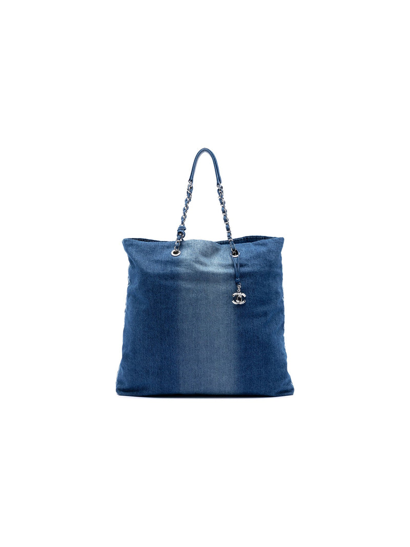 Chanel Printed Denim Tote Bag (Pre-Owned)