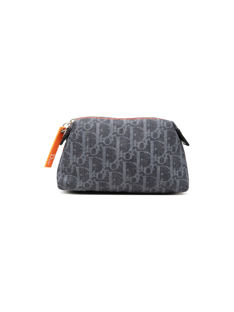 DIOR Cosmetic Pouch Oblique Denim (Pre-Owned)