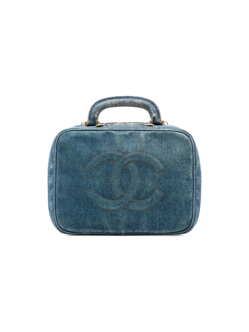 Chanel Vanity Bag Denim Blue (Pre-Owned)