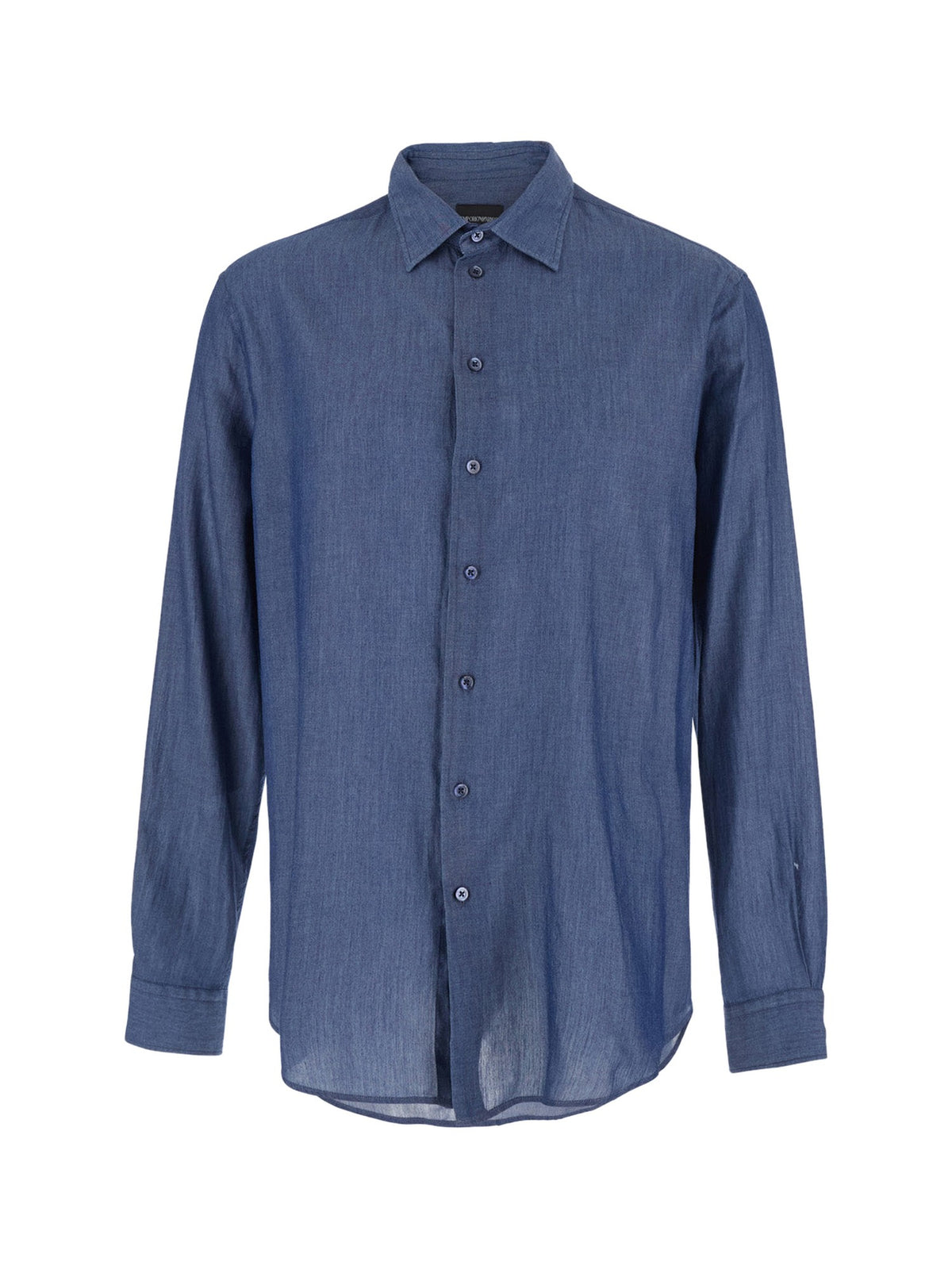 Emporio Armani Shirt Cotton Denim Blue