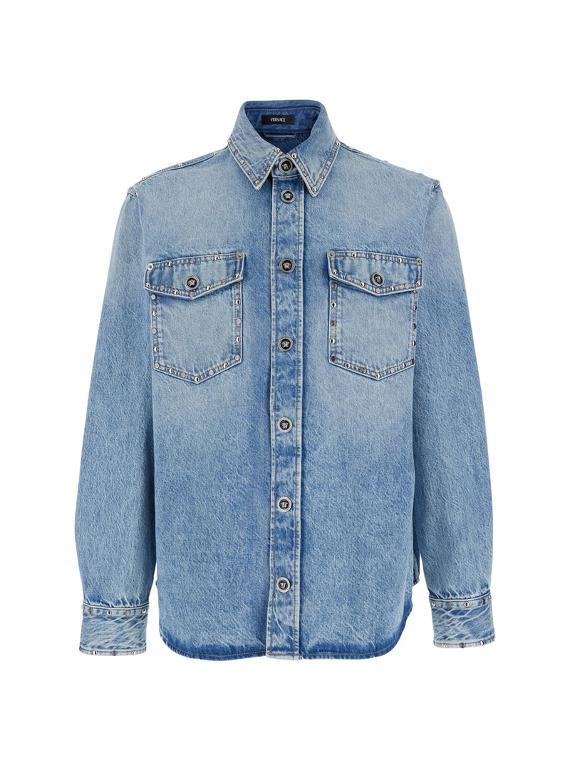 Versace Shirt Light Blue Denim