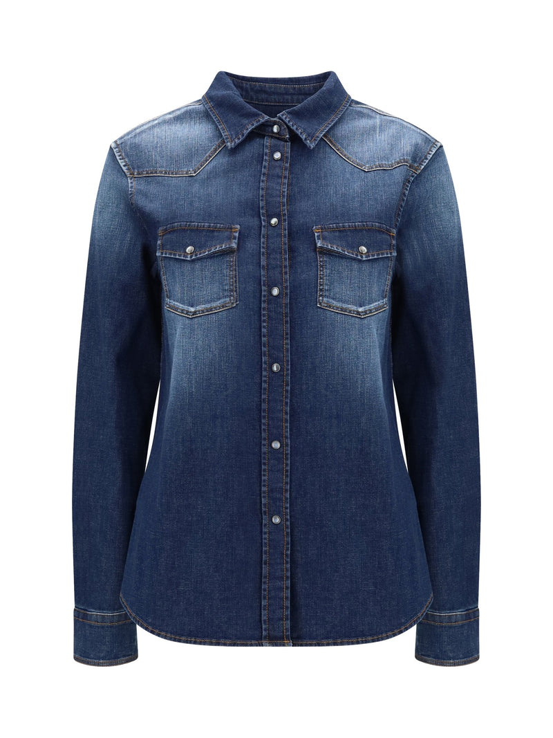 Jacob Cohën Western Denim Long Sleeve Shirt