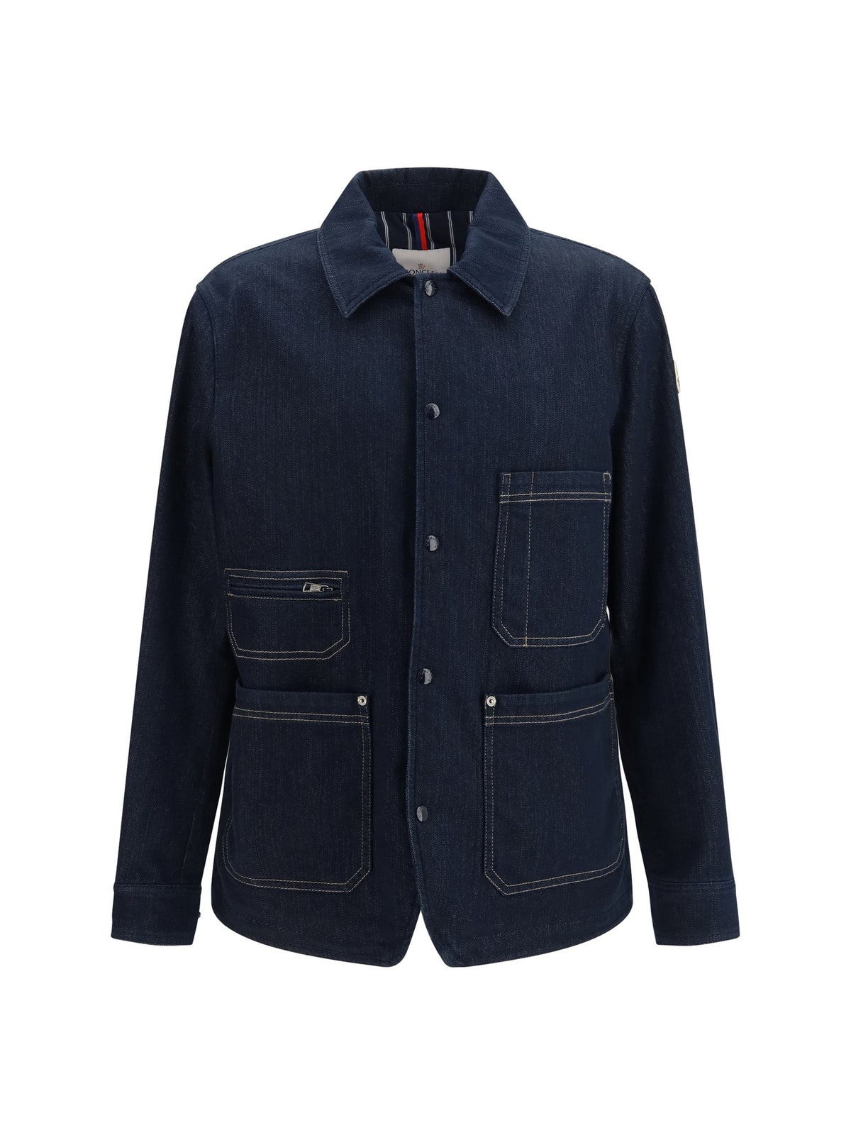 Moncler Denim Shirt Jacket Haderu Dark Blue