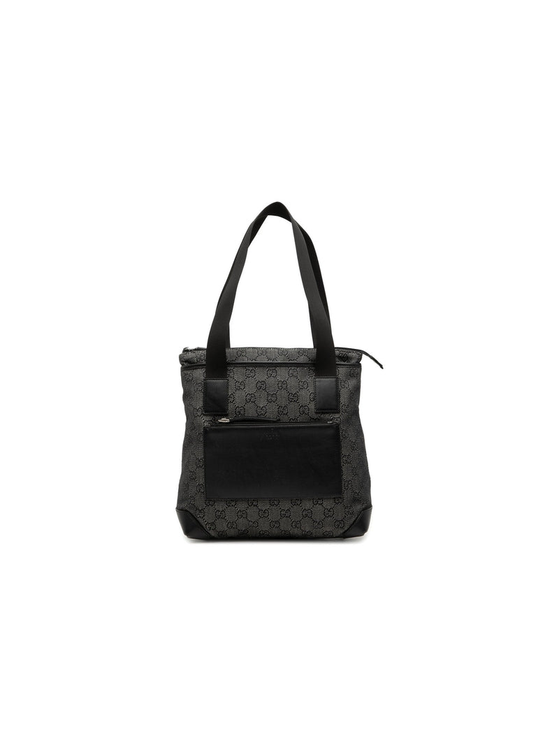 Gucci Tote Bag Denim Black (Pre-Owned)