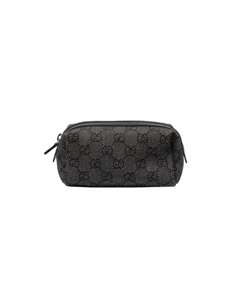Gucci Cosmetic Pouch GG Denim Grey (Pre-Owned)