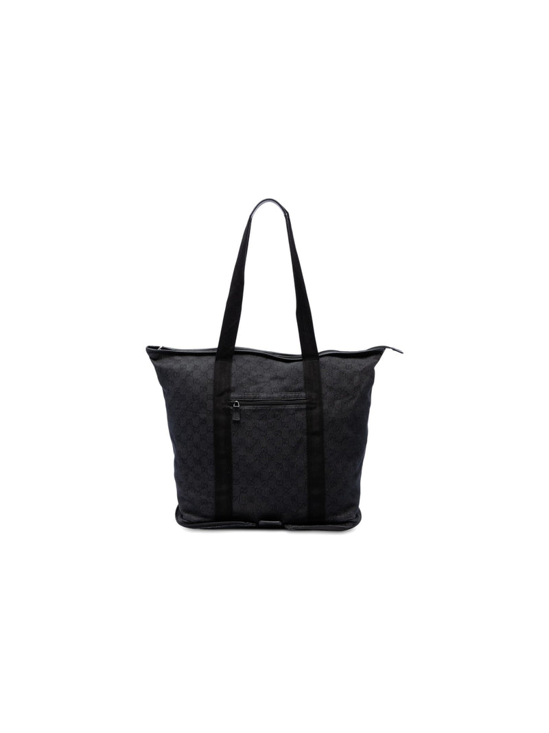 Gucci Tote Bag GG Denim Black (Pre-Owned)